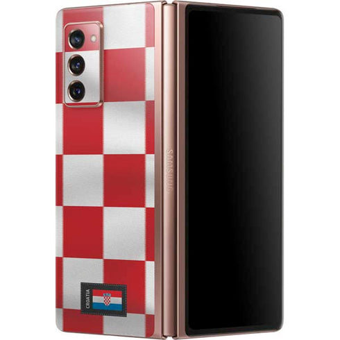 Croatia Soccer Flag Galaxy Z Fold2 5G Skin
